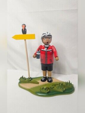 Kathe Wohlfahrt Original Holzknoddl Wooden Smoker Cyclist Biker German Incense